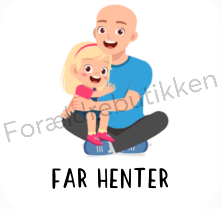Piktogram - Far henter (skaldet) Pædagogisk legetøj
