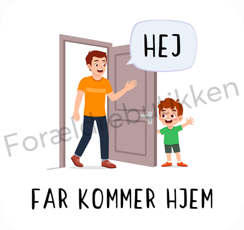 Piktogram - Far kommer hjem (dreng) Pædagogisk legetøj