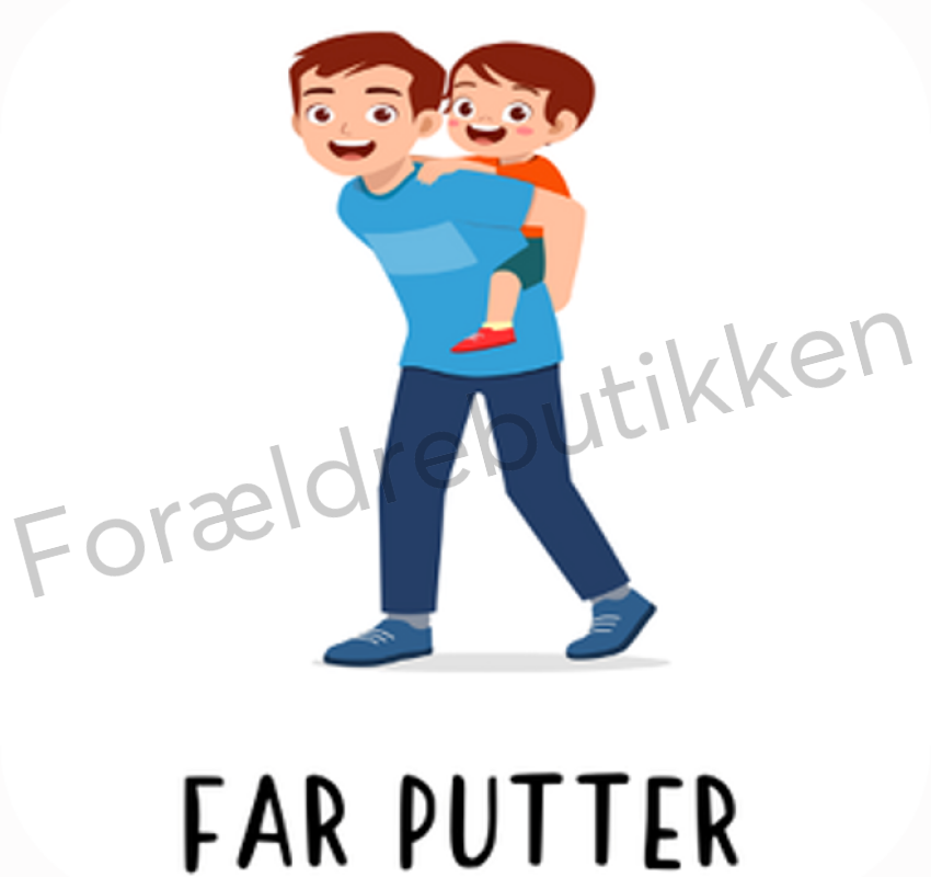 piktogrambrik - far putter søn