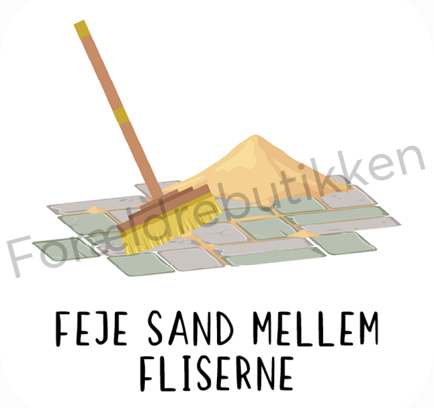 Piktogram Brik - Feje Sand Mellem Fliserne Pædagogisk Legetøj