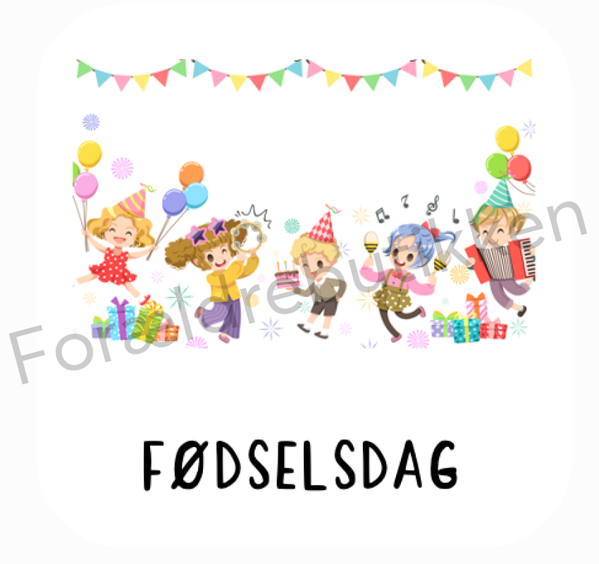 Piktogram Brik - Fødselsdag Pædagogisk Legetøj