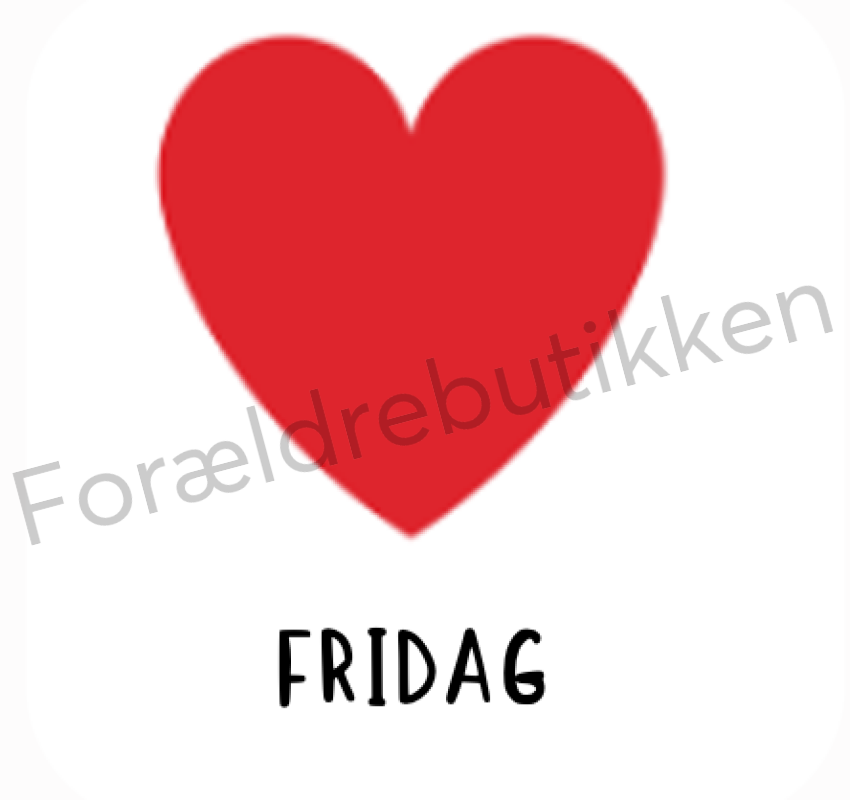 Fridag piktogram, forestiller et hjerte