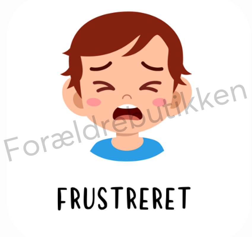 Piktogram Brik - Frustreret Dreng Pædagogisk Legetøj