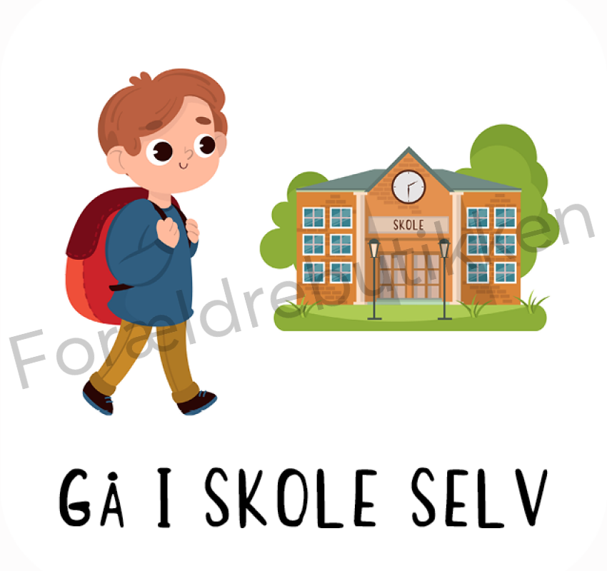 Piktogram - Gå i skole selv Pædagogisk legetøj