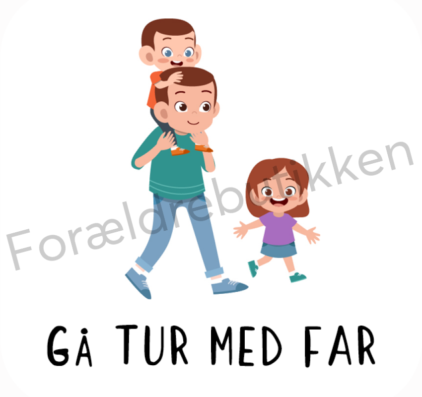 Piktogram Brik - Gå Tur Med Far Pædagogisk Legetøj