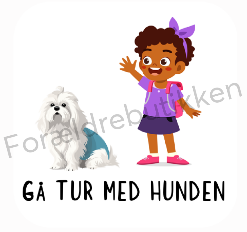 Piktogram Brik - Gå Tur Med Hunden Pædagogisk Legetøj