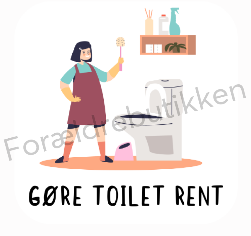 Piktogram Brik - Gøre Toilet Rent (Pige) Pædagogisk Legetøj