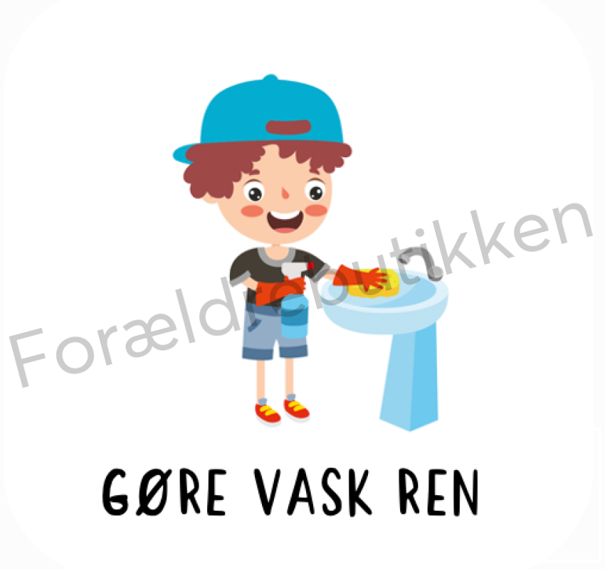 Piktogram - Gøre vask ren