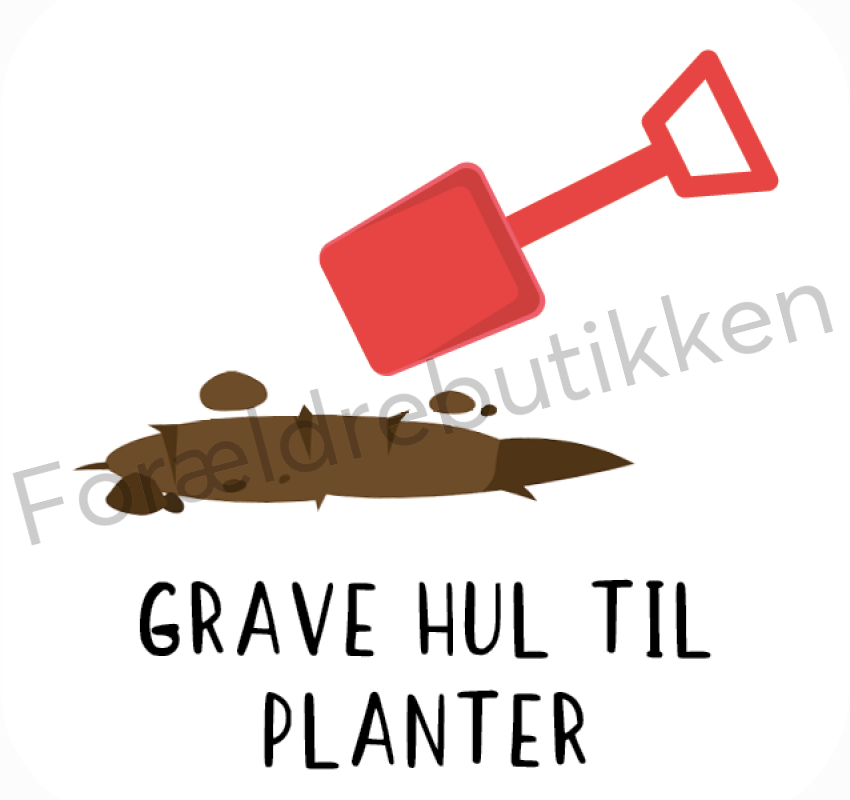 Piktogram Brik - Grave Hul Til Planter Pædagogisk Legetøj