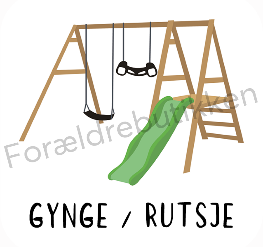 Piktogram Gynge / Rutsje Pædagogisk legetøj