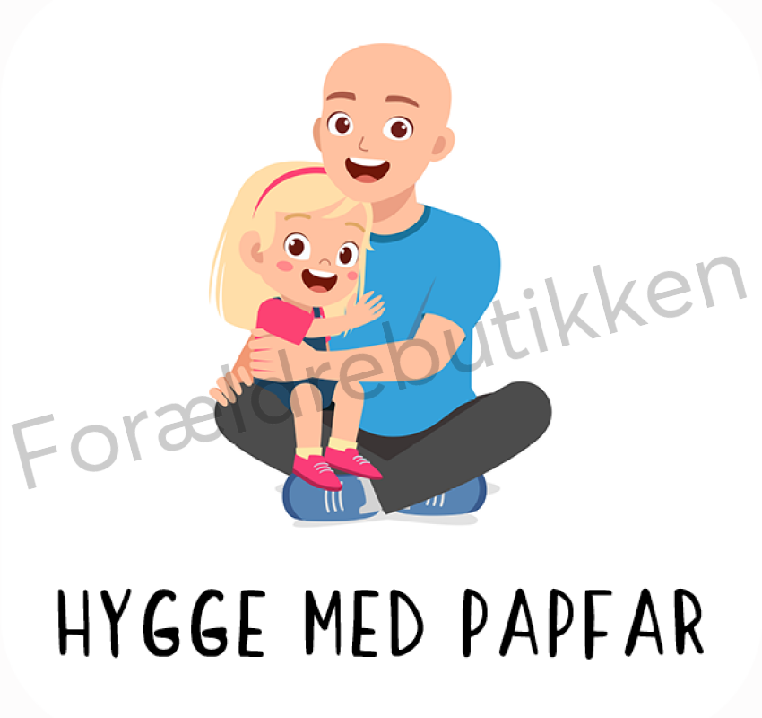 Piktogram Brik - Hygge Med Papfar (Blond / Skaldet) Pædagogisk Legetøj