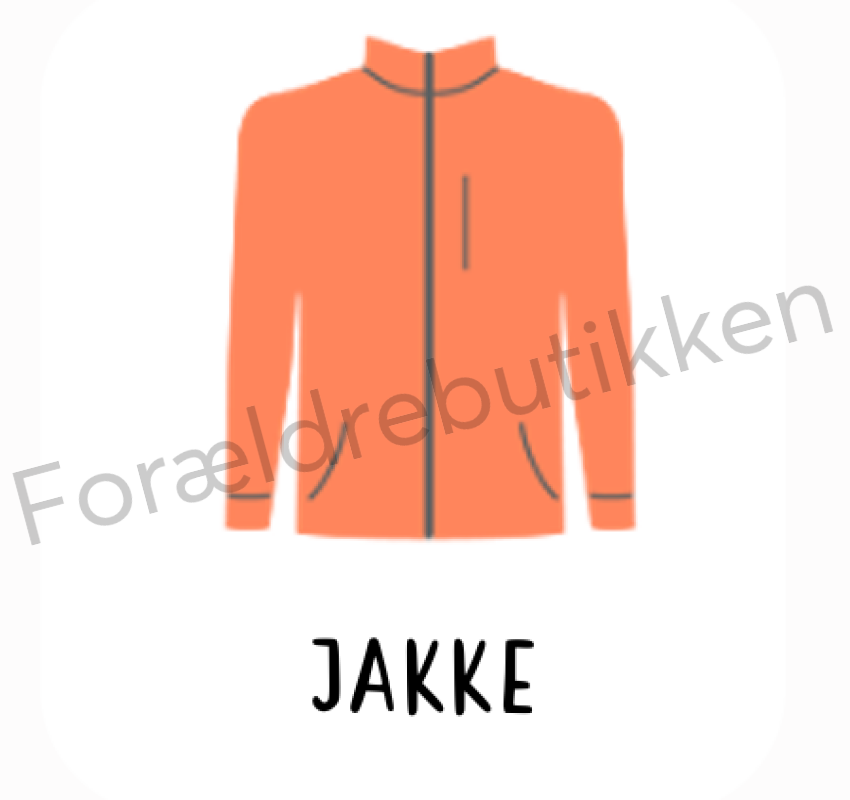 Piktogram - Jakke (Orange) Pædagogisk legetøj