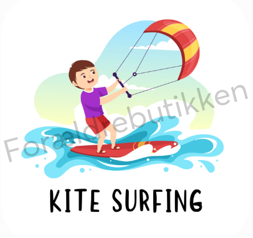 Piktogram Brik - Kite Surfing Pædagogisk Legetøj