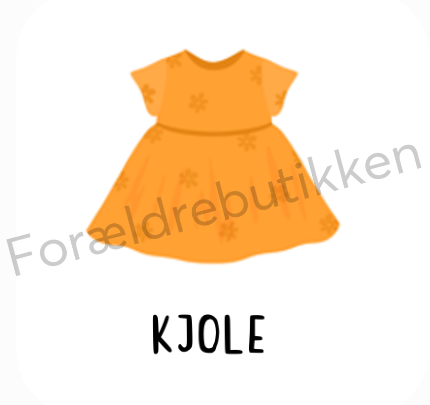Piktogram - Kjole (Orange) Pædagogisk legetøj
