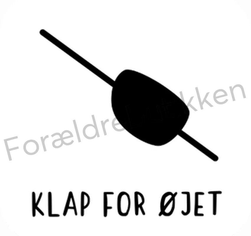 piktogrambrik - sort klap til at sætte for øjet