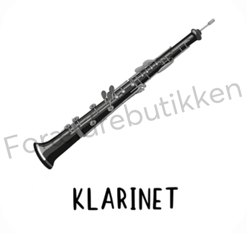 piktogrambrik - sort klarinet