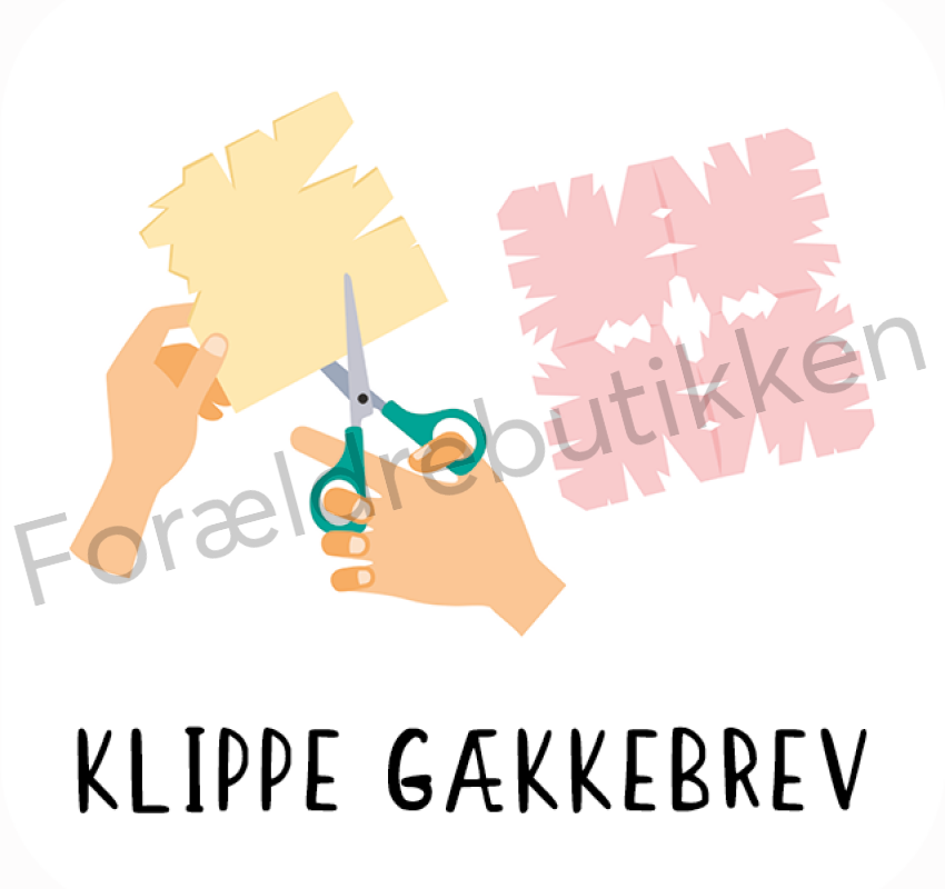 Piktogram - Klippe gækkebrev Pædagogisk legetøj