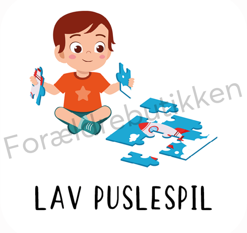 Piktogram Brik - Lav Puslespil Pædagogisk Legetøj