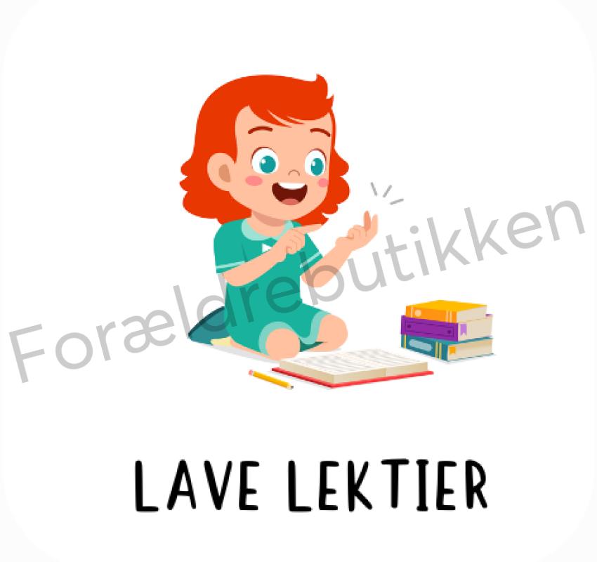 Piktogram Brik - Lave Lektier (Pige) Pædagogisk Legetøj