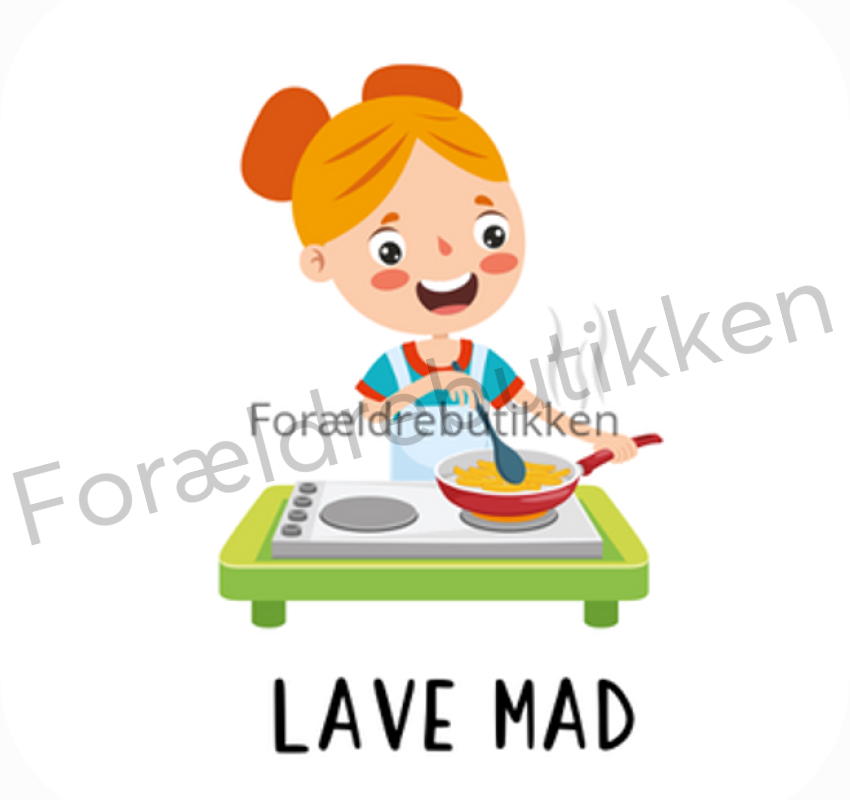 piktogrambrik - pige laver mad