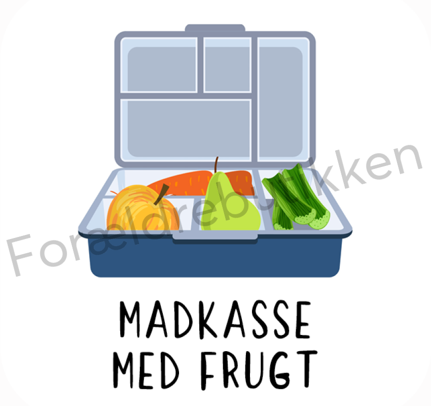 Piktogram - madkasse med frugt Pædagogisk legetøj