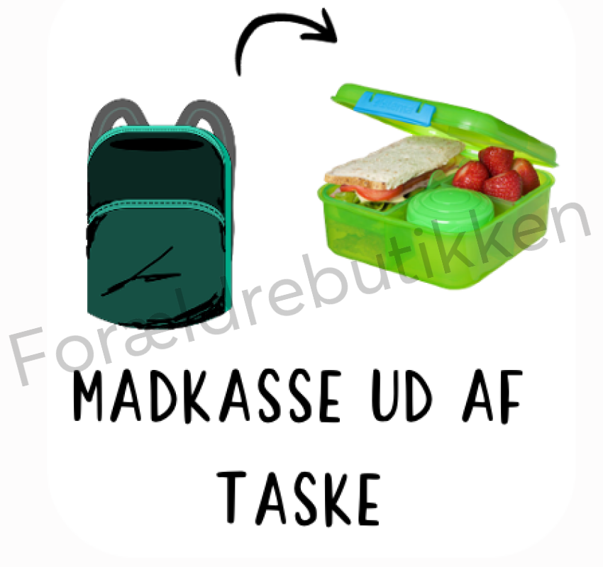 Piktogram - Madkasse ud af taske Pædagogisk legetøj