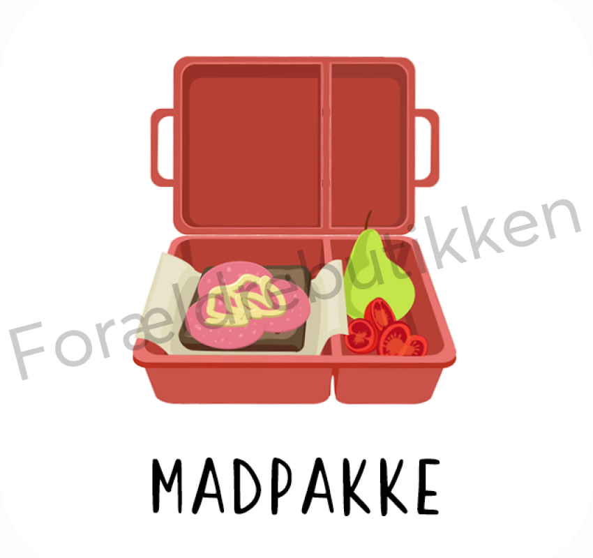 Piktogram - Madpakke (Rød) Pædagogisk legetøj