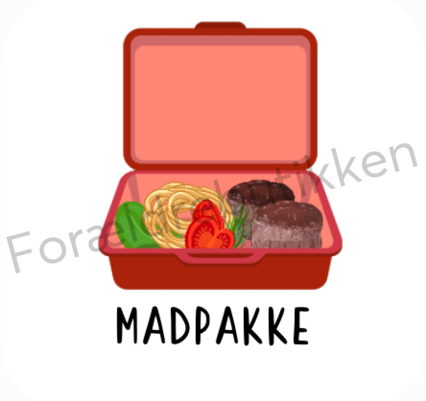 Piktogram - Madpakke (Rød) Pædagogisk legetøj