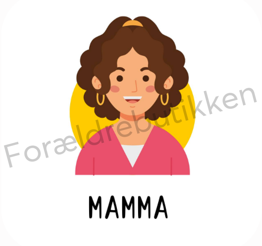 Piktogram - Mamma (krøllet hår) Pædagogisk legetøj
