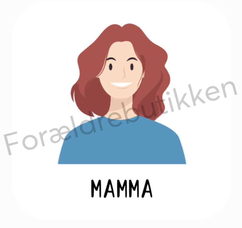 Piktogram - Mamma (rødbrunt hår) Pædagogisk legetøj