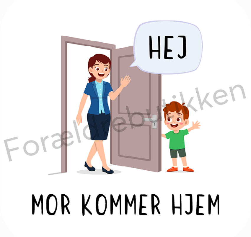 Piktogram - Mor kommer hjem (dreng) Pædagogisk legetøj