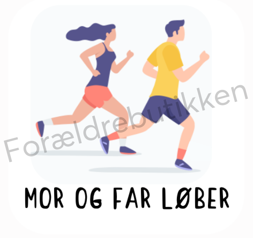Piktogram Brik - Mor Og Far Løber Pædagogisk Legetøj