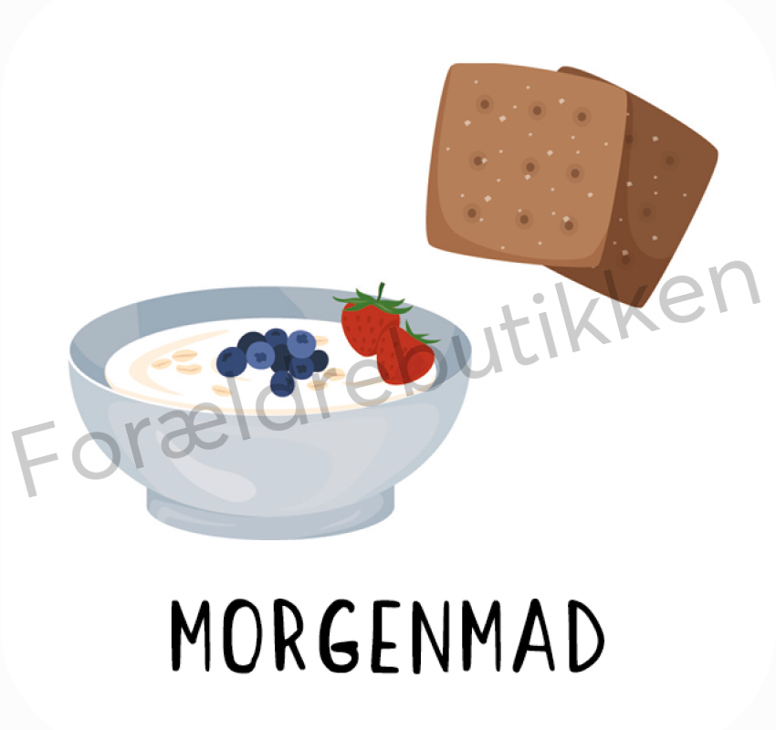Piktogram - Morgenmad (yoghurt og knækbrød) Pædagogisk legetøj