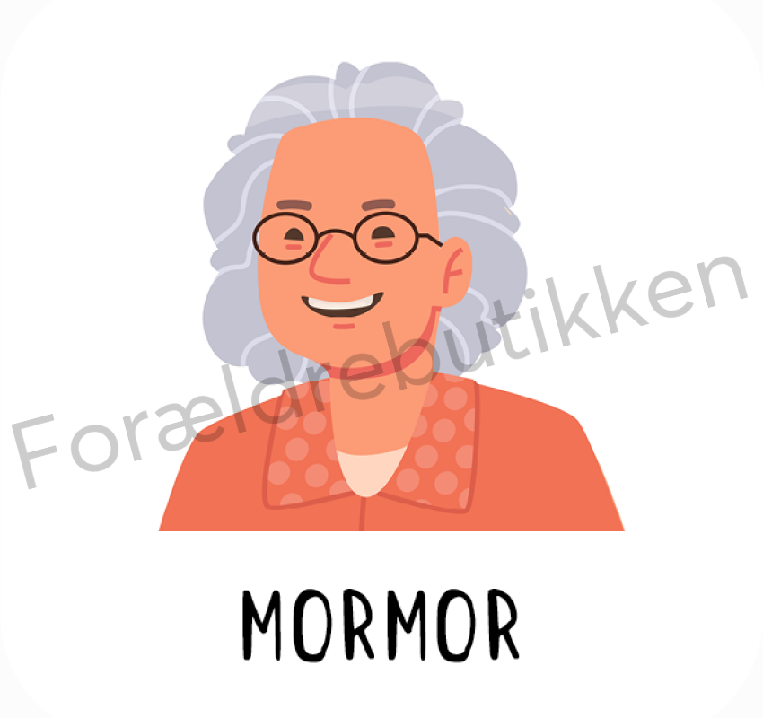 Piktogram - Mormor (orange trøje) Pædagogisk legetøj