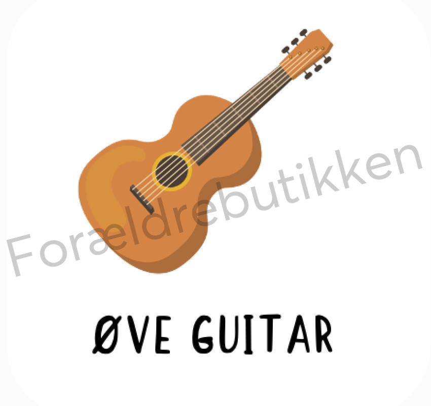 Piktogram - Øve guitar Pædagogisk legetøj