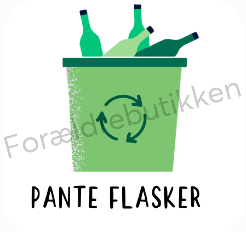 Piktogram der illustrerer at pante flasker