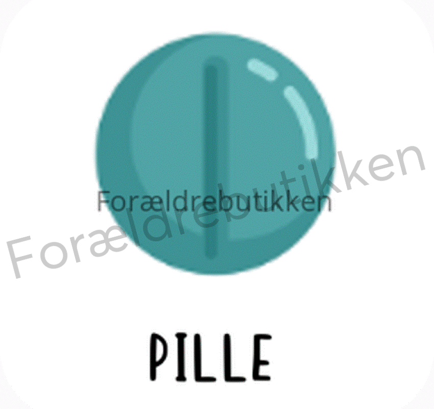 piktogrambrik - blå pille