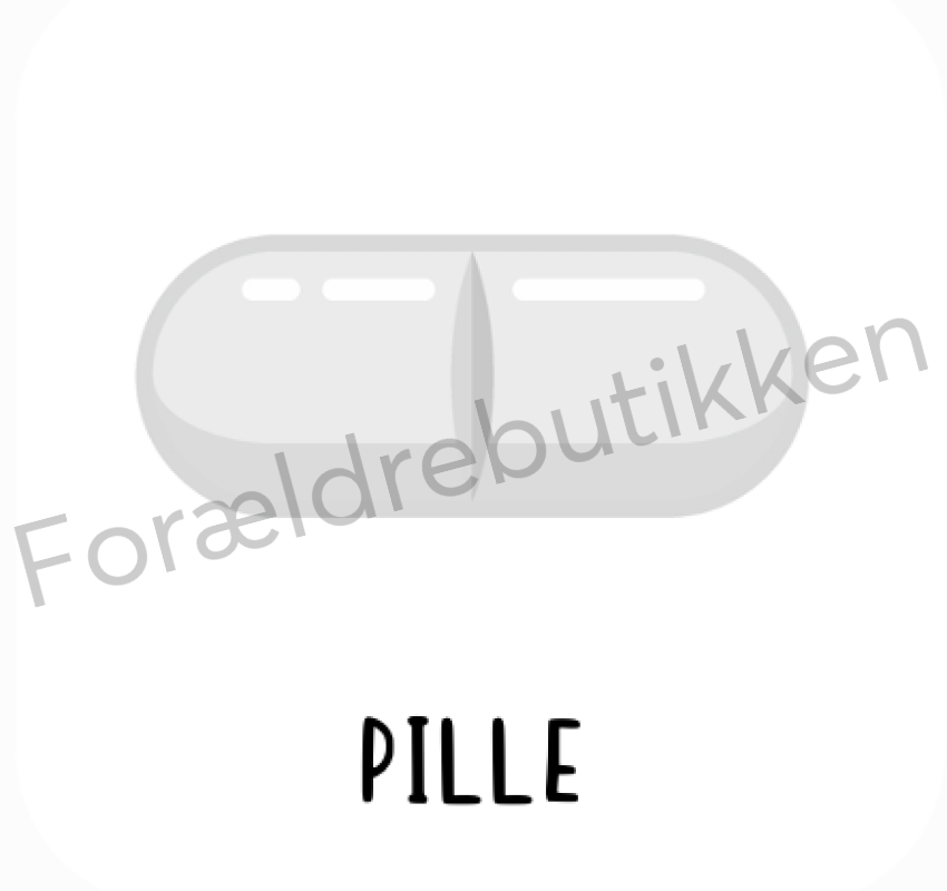 Piktogram Brik - Pille (Hvid) Pædagogisk Legetøj