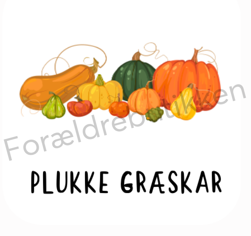 Piktogram Brik - Plukke Græskar Pædagogisk Legetøj