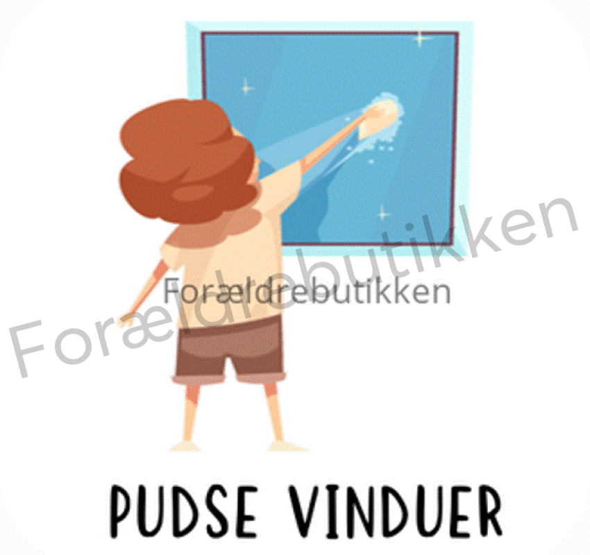 piktogrambrik - barn der pudser vinduer
