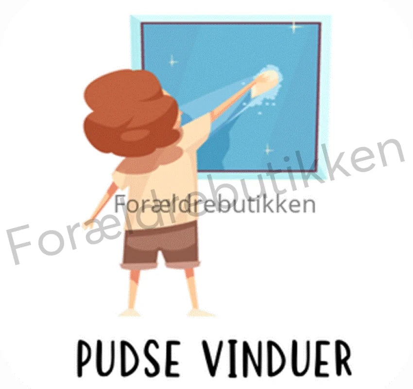 piktogrambrik - barn der pudser vinduer