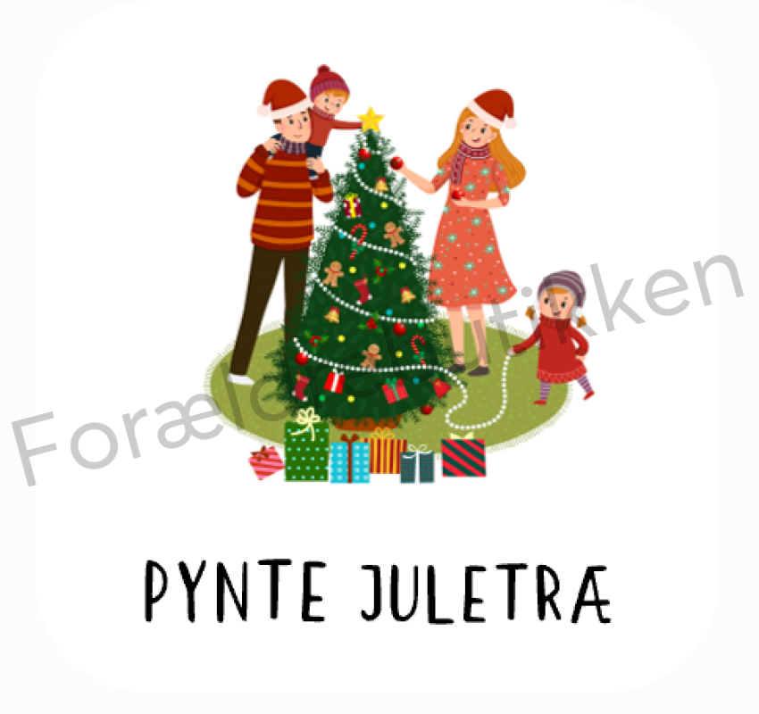 Piktogram Brik - Pynte Juletræ Pædagogisk Legetøj