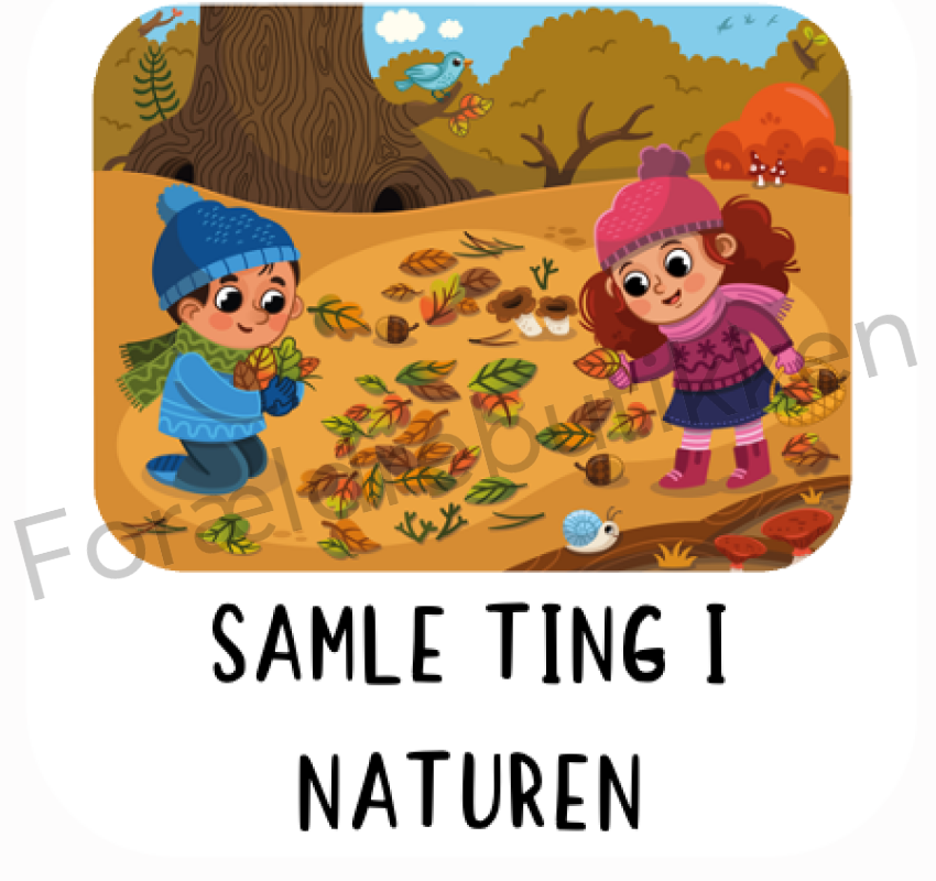 Piktogram Brik - Samle Ting I Naturen Pædagogisk Legetøj
