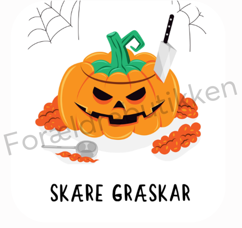 Piktogram Brik - Skære Græskar Pædagogisk Legetøj