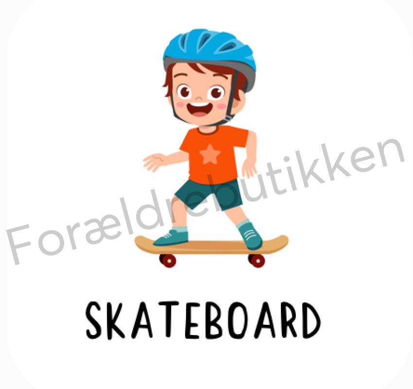 Piktogram - Skateboard (Dreng) Pædagogisk legetøj