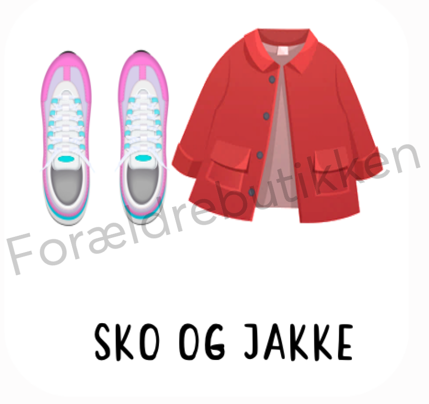 Piktogram - Sko & Jakke (Pige) Pædagogisk legetøj