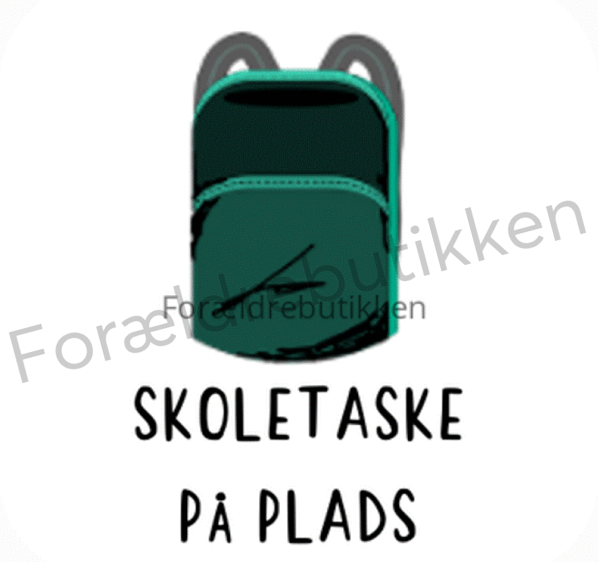 piktogrambrik - grøn skoletaske