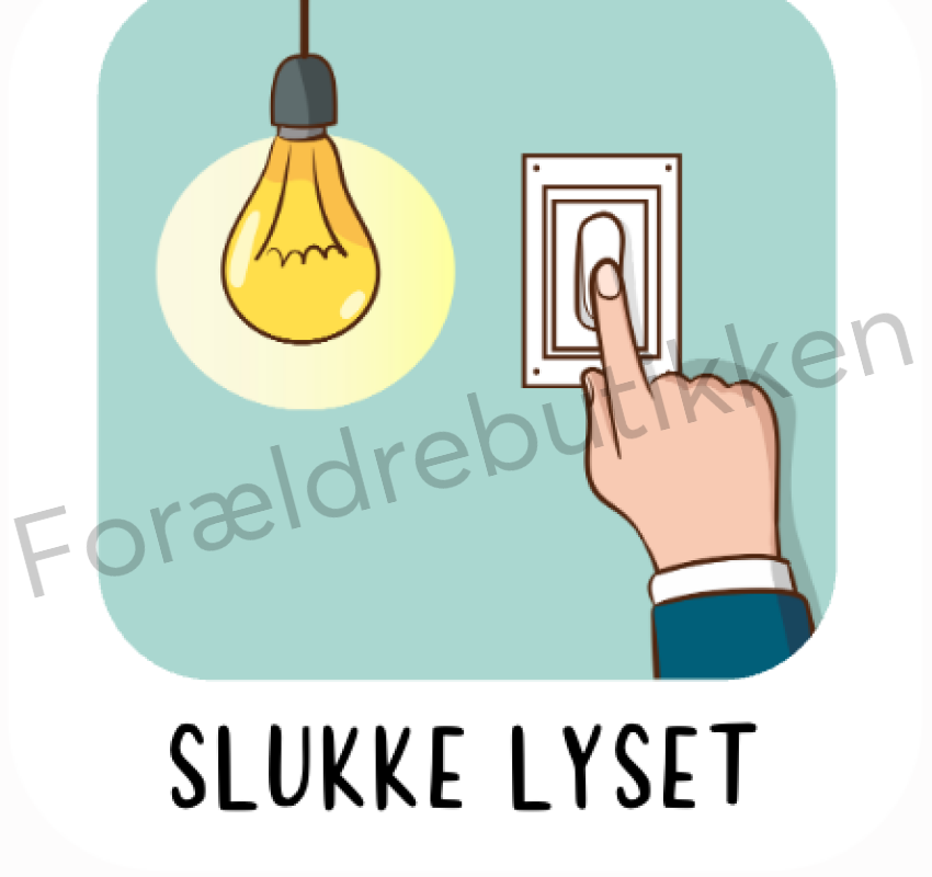 Piktogram Brik - Slukke Lyset Pædagogisk Legetøj