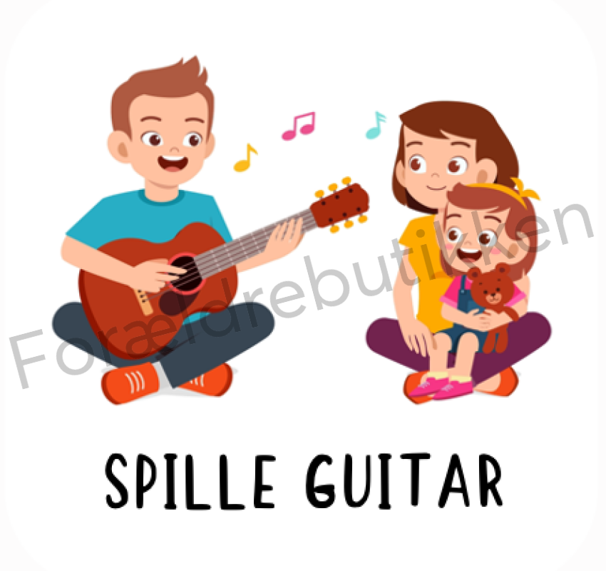 Piktogram Brik - Spille Guitar Pædagogisk Legetøj