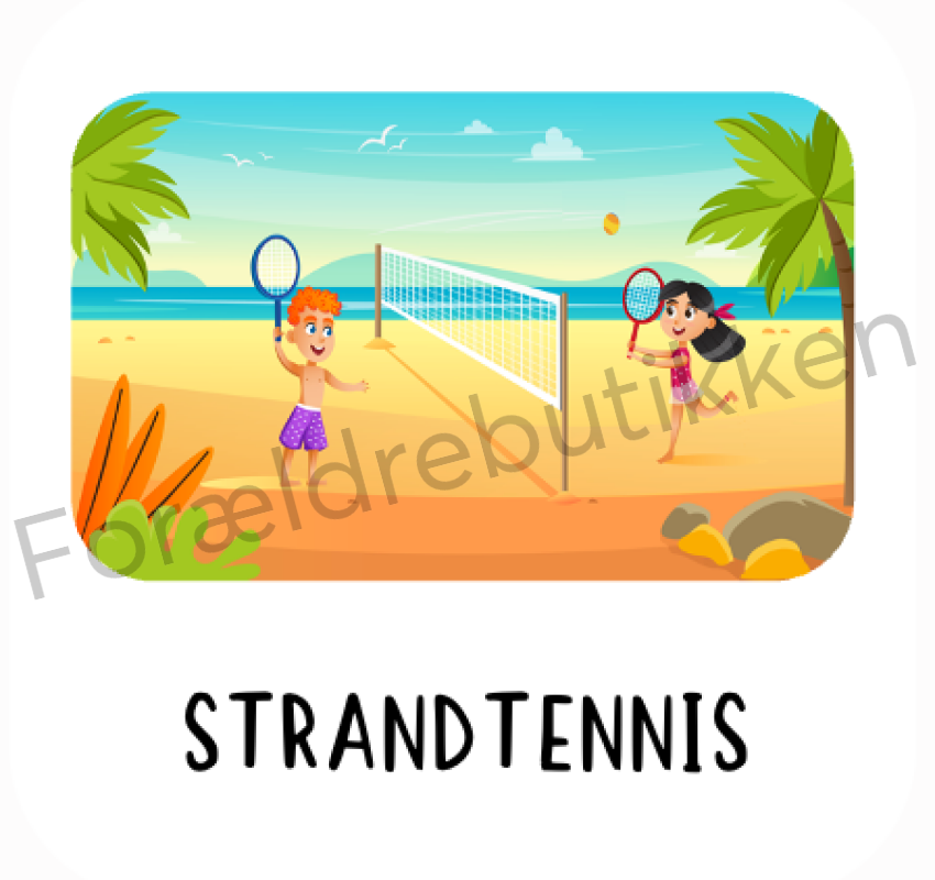Piktogram Brik- Strandtennis Pædagogisk Legetøj